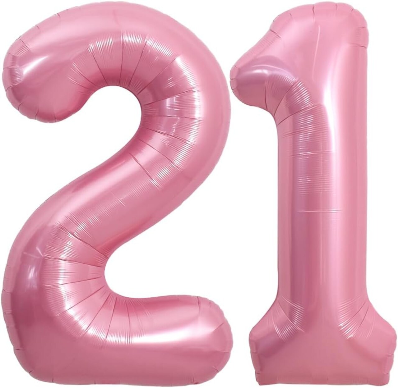 40 Inch Light Pink Large Numbers Balloons Number 21 Helium Balloons Pink Foil Mylar,21 Pastel Balloons(Number 21)